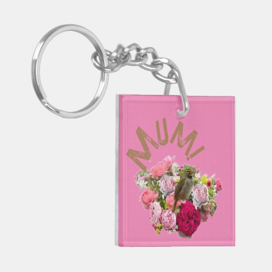 Mam! Bloemen Sleutelhanger (Voorkant Links)