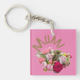 Mam! Bloemen Sleutelhanger