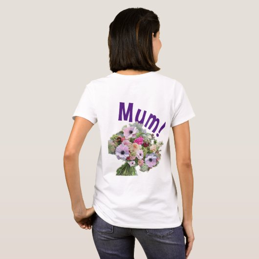 Mam! Bloemen T-shirt (Achterkant volledig)