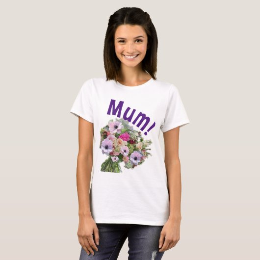 Mam! Bloemen T-shirt (Voorkant volledig)