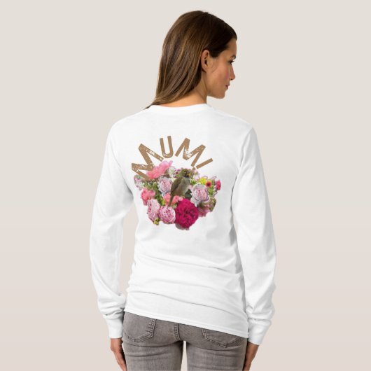 Mam! Bloemen T-shirt (Achterkant volledig)