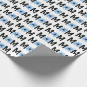 Mam Blue Daisy Design Cadeaupapier (Hoek)