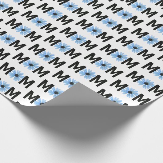 Mam Blue Daisy Design Cadeaupapier (Hoek)