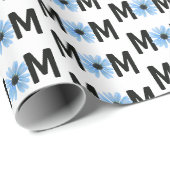 Mam Blue Daisy Design Cadeaupapier (Rol Hoek)