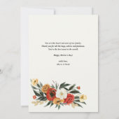 MAM Boho Flowers Zwart Happy Moederdag Feestdagenkaart (Achterkant)