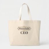 Mam Boss Cadeauverblijf thuis Mam Husehold CEO Cad Grote Tote Bag (Voorkant)