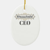 Mam Boss Cadeauverblijf thuis Mam Husehold CEO Cad Keramisch Ornament (Voorkant)