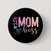 Mam Boss Funny Moederdag Ronde Button 5,7 Cm (Voorkant)