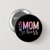 Mam Boss Funny Moederdag Ronde Button 5,7 Cm (Voorkant /achterkant)