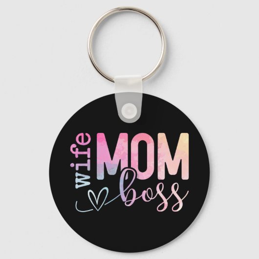 Mam Boss Funny Moederdag Sleutelhanger (Voorkant)