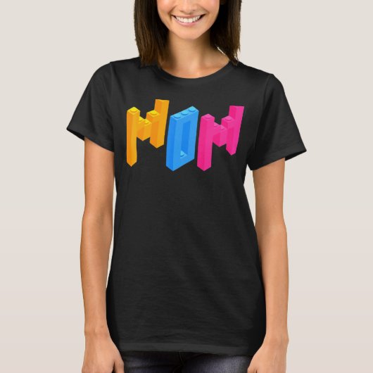 Mam Brick Builder Blokkeert Master Builder T-shirt (Voorkant)