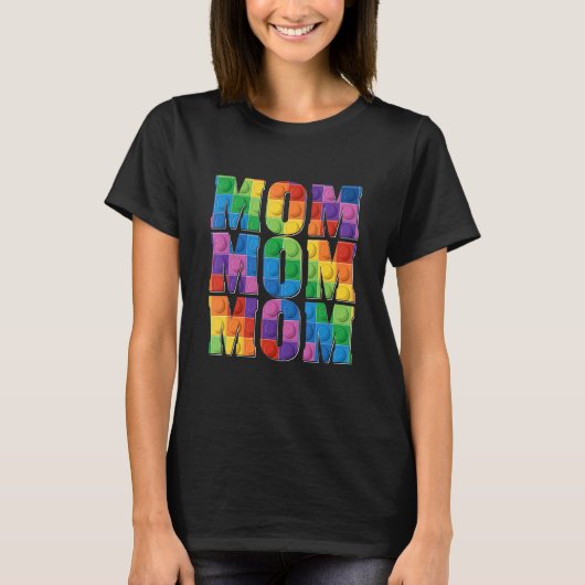 Mam Brick Builder Blokkeert Masterbouwer Moeder T-shirt (Voorkant)