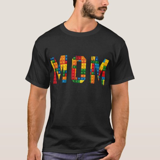 Mam Brick Builder Funny Blocks Master Builder T-shirt (Voorkant)