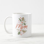Mam Bright Holly Kerstrood script Koffiemok (Links)