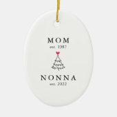 mam | Buiten het jaar Oost. Kerstmis Keramisch Ornament (Voorkant)