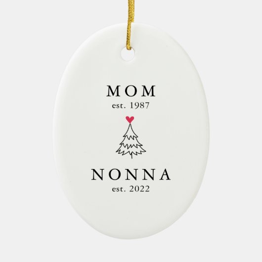 mam | Buiten het jaar Oost. Kerstmis Keramisch Ornament (Voorkant)