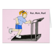 Mam Cartoon Lady op Treadmill (Voorkant Horizontaal)