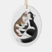 Mam Cat en haar Kitten Ornament (Rechts)