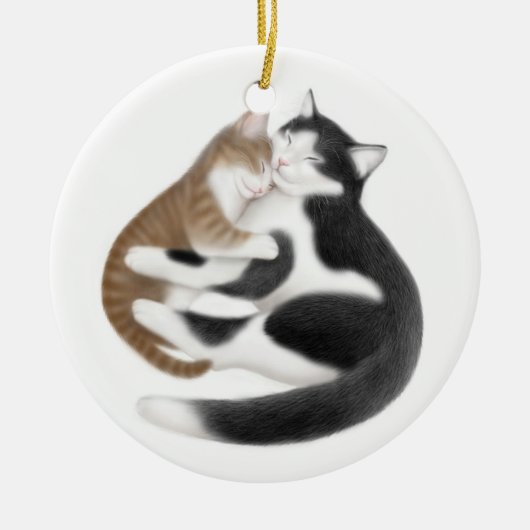 Mam Cat en haar Kitten Ornament (Voorkant)