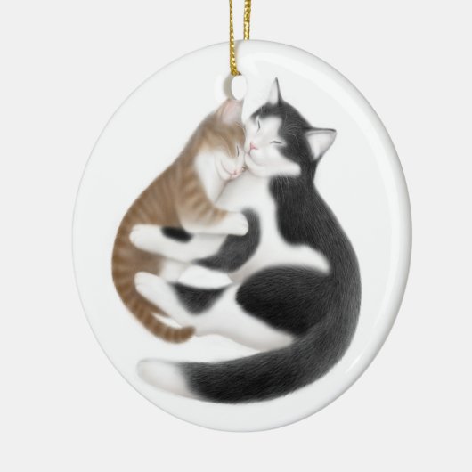Mam Cat en haar Kitten Ornament (Links)