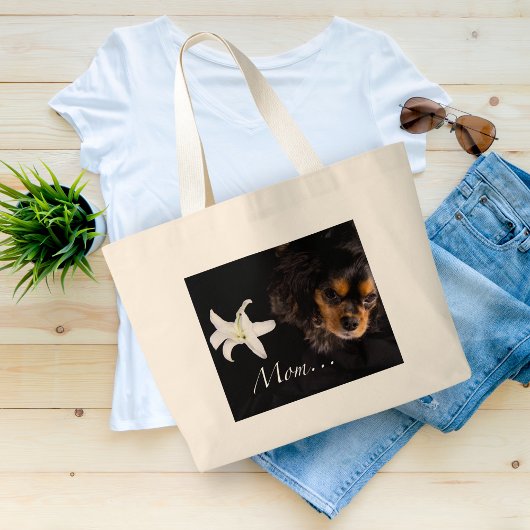 Mam... Cavalier King Charles Spaniel Grote Tote Bag