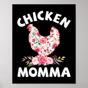 Mam Chicken Momma Shirt for Women Moederdag Poster