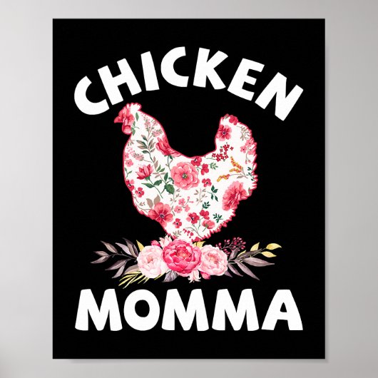Mam Chicken Momma Shirt for Women Moederdag Poster (Voorkant)