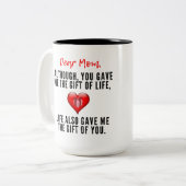 mam citeert tweekleurige koffiemok (Voorkant links)