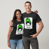 Mam Clover Messy Bun Leopard Shamrock St Patrick's T-shirt (Unisex)
