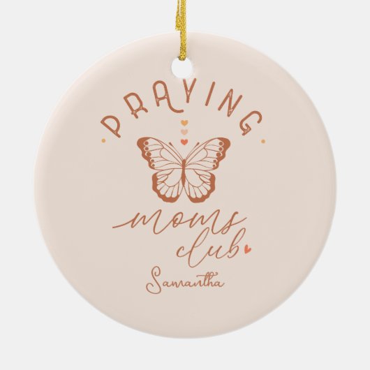 Mam Club bidden Keramisch Ornament (Achterkant)