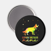 Mam Colorful German Shepherd Magneet (Voorkant / Achterkant)