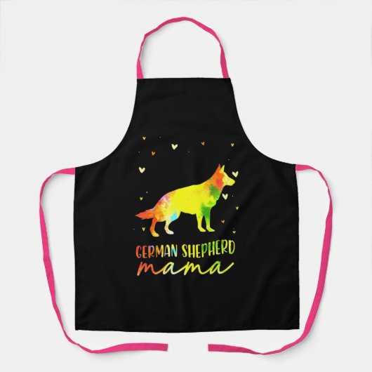 Mam Colorful German Shepherd Schort (Voorkant)