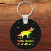 Mam Colorful German Shepherd Sleutelhanger (Voorkant)