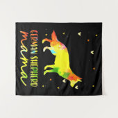 Mam Colorful German Shepherd Wandkleed (Voorkant (horizontaal))