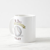 Mam Cute Whimsical All Star Baseball  Sign Koffiemok (Voorkant links)