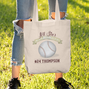 Mam Cute Whimsical All Star Baseball Sign Tote Bag