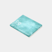 Mam Dad Family Massage Chalkboard Mint Blue Post-it® Notes (Schuin)