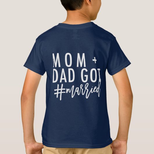 MAM + DAD IS #getrouwd! T-shirt (Achterkant)