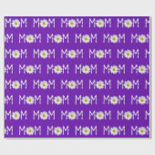 Mam Daisy-bloem en -bladen Cadeaupapier (Vlak)