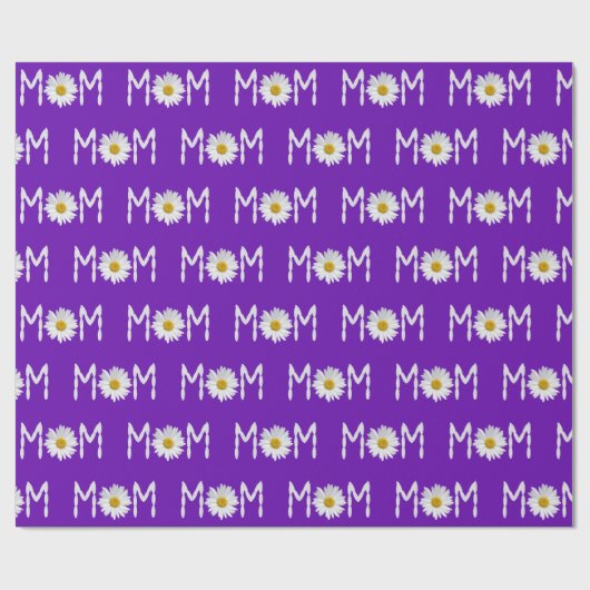 Mam Daisy-bloem en -bladen Cadeaupapier (Vlak)