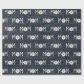 Mam Daisy op Blue Denim Cadeaupapier (Vlak)