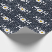 Mam Daisy op Blue Denim Cadeaupapier (Hoek)
