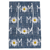 Mam Daisy op Blue Denim Medium Cadeauzakje (Achterkant)