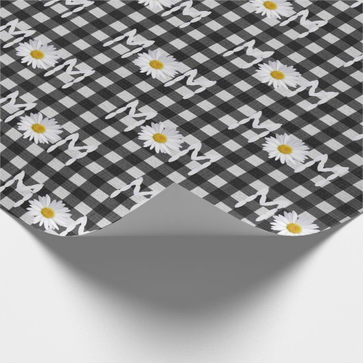 Mam Daisy op Gingham inpakpapier (Hoek)