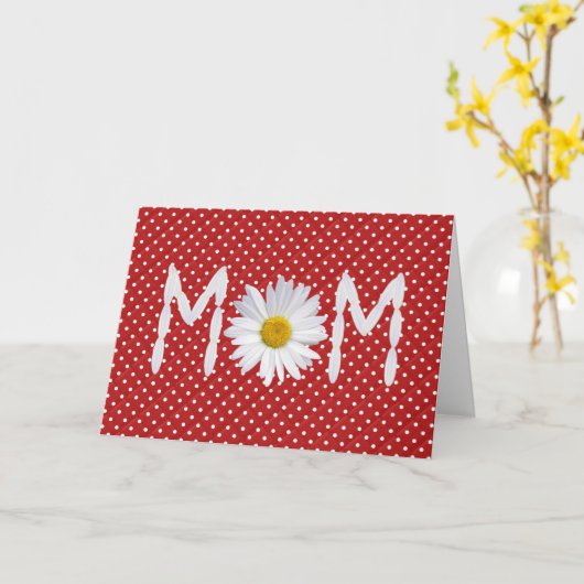 Mam Daisy op poka Dots Kaart (Gele Bloem)