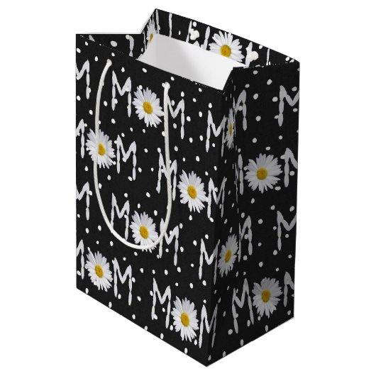 Mam Daisy op poka Dots Medium Gift Bag Cadeauzakje (Achterkant Gekanteld)