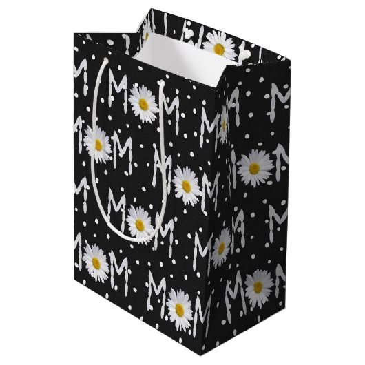 Mam Daisy op poka Dots Medium Gift Bag Medium Cadeauzakje (Achterkant Gekanteld)