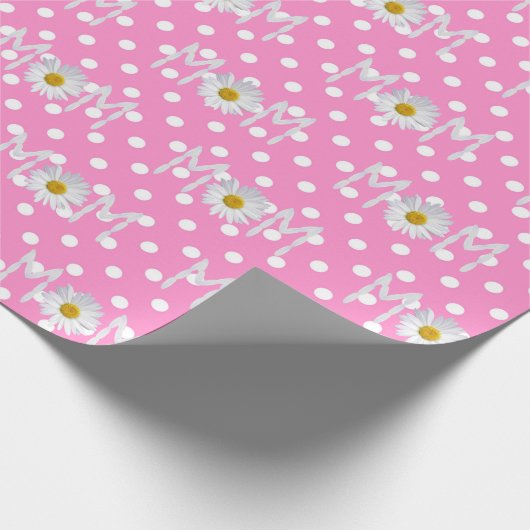 Mam Daisy over poka Dots Wrapping Paper Cadeaupapier (Hoek)