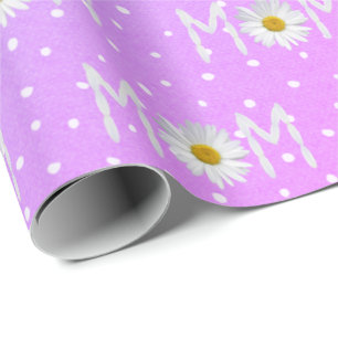 Mam Daisy over poka Dots Wrapping Paper Cadeaupapier