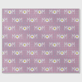 Mam Daisy over poka Dots Wrapping Paper Cadeaupapier (Vlak)